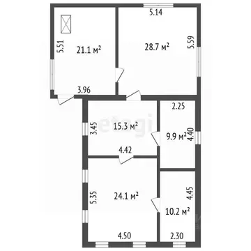 Дом в Омская область, Омск Черноморская ул., 49 (109 м)