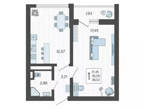1-комнатная квартира: Сочи, микрорайон Бытха, Ясногорская улица, ...