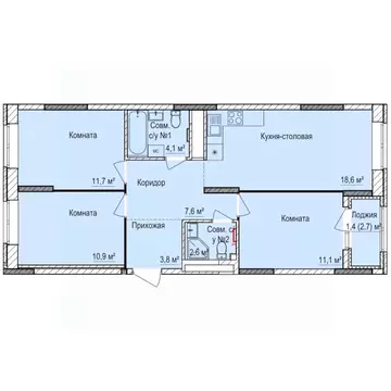 3-к кв. Удмуртия, Ижевск Буммаш жилрайон, Покровский жилой комплекс ...