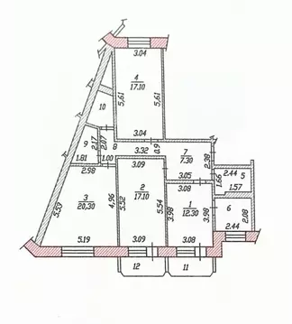3-к кв. Чувашия, Чебоксары просп. Тракторостроителей, 66 (94.0 м)