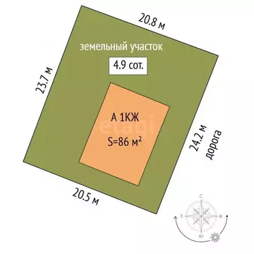 Дом в Тюменская область, Тюмень Нефтяник СНТ, ул. Центральная (86 м)