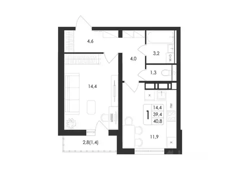 1-к кв. Воронежская область, Воронеж Первое Мая мкр, Май жилой ...