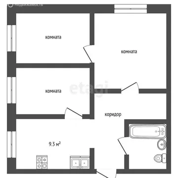 3-комнатная квартира: посёлок городского типа Судиславль, Советская ...