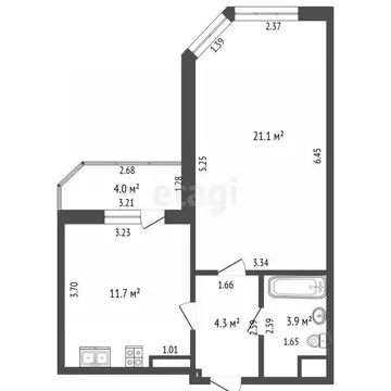 1-к кв. Краснодарский край, Анапа Владимирская ул., 154к1 (45.0 м)