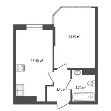 1-комнатная квартира: Анапа, Анапское шоссе, 30к2 (36 м)