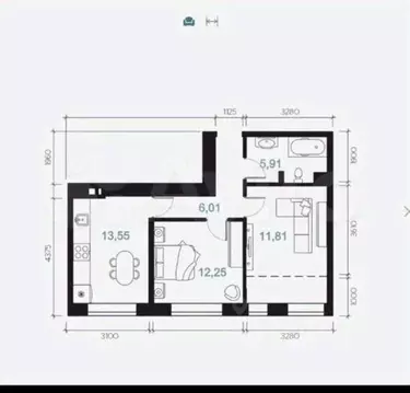 2-к кв. Иркутская область, Иркутск наб. Верхняя, 131 (52.7 м)