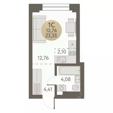 Студия Новосибирская область, Новосибирск Урбан Пикс жилой комплекс ...