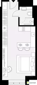 1-к кв. Татарстан, Казань Родины мкр,  (28.6 м)