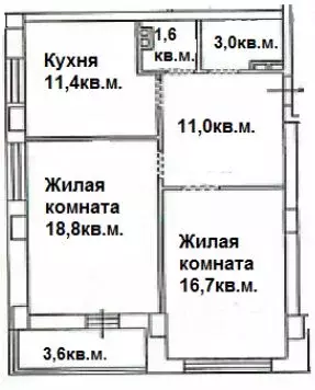 2-к кв. Смоленская область, Смоленск ул. Кирова (66.1 м)