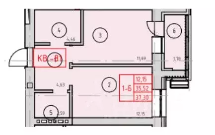 1-к кв. Татарстан, Казань Родины мкр, Новые Горки жилой комплекс (37.3 ...