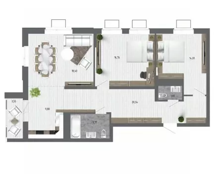 3-к кв. Воронежская область, с. Новая Усмань ул. Ленина, 312А (66.0 м)