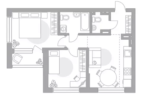 3-комнатная квартира: Уфа, жилой район Зелёная Роща, жилой комплекс ...