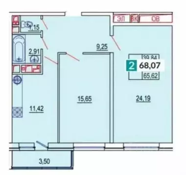 2-комнатная квартира: Краснодар, проспект имени писателя Знаменского, ...