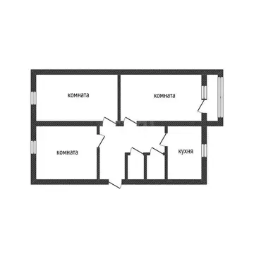 3-комнатная квартира: Курган, Рабоче-Крестьянская улица, 14 (62.4 м)