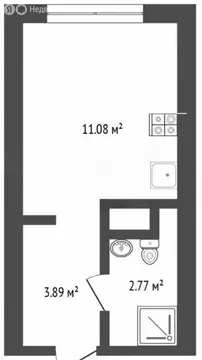 Квартира-студия: Тюмень, Интернациональная улица, 199к9 (17.8 м)