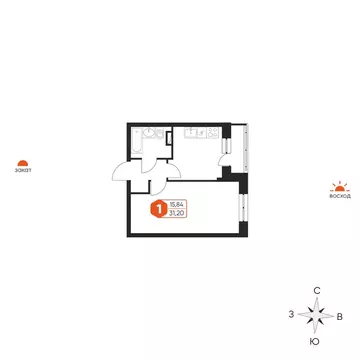 1-к кв. Тверская область, Конаковский муниципальный округ, Редкино пгт ...