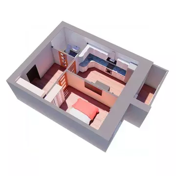 1-к кв. Амурская область, Благовещенск ЗПУ-5 кв-л,  (42.6 м)