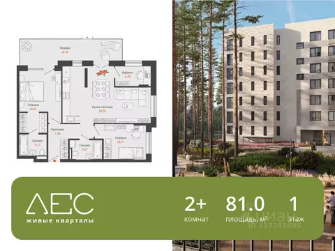 2-к кв. Свердловская область, Екатеринбург Широкая Речка мкр, Лес ...