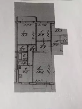 3-к кв. Ярославская область, Ярославль ул. Серго Орджоникидзе, 8 (65.5 ...
