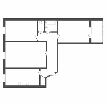 3-комнатная квартира: Тюмень, Камчатская улица, 50 (65.7 м)