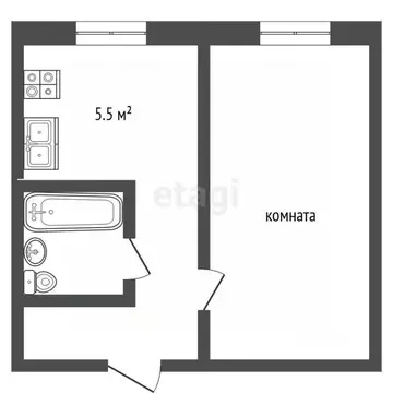 1-к кв. Ярославская область, Ярославль ул. Ляпидевского, 3 (30.9 м)