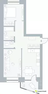 2-к кв. Пермский край, Пермь Рионская ул., 4А (58.06 м)