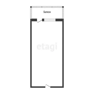 1к в -комнатной квартире (17.1 м)