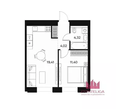 1-к кв. Москва Автозаводская ул., 26/1 (38.9 м)