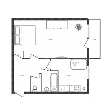1-к кв. Брянская область, Брянск Московский просп., 26 (30.6 м)