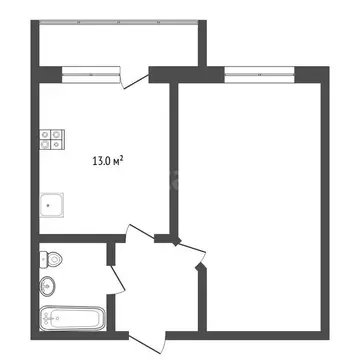 1-комнатная квартира: микрорайон Мелиораторов, улица Голышева, 10 ...