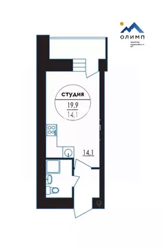 Студия Вологодская область, Вологда ул. Ломоносова, 4 (19.9 м)