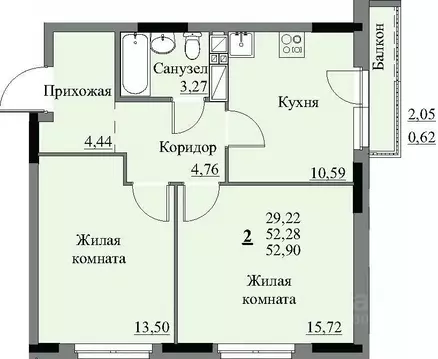 2-к кв. Удмуртия, Ижевск Автопроизводство жилрайон, 3-й мкр, Арден на ...