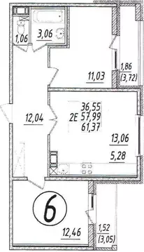 3-к кв. Ленинградская область, Всеволожский район, Кузьмоловский пгт ...