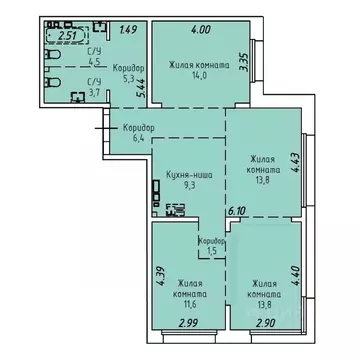 4-к кв. Иркутская область, Иркутск Култукская ул., 16 (83.9 м)