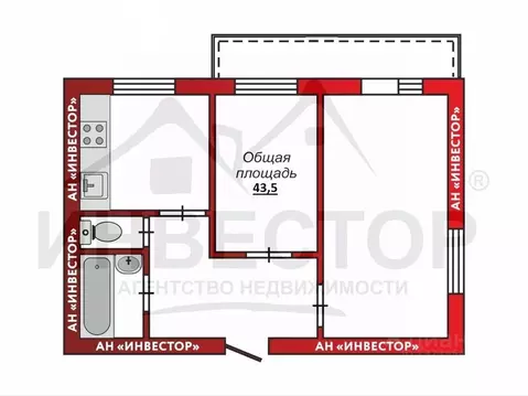 2-к кв. Челябинская область, Челябинск Комсомольский просп., 87 (43.5 ...
