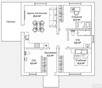 Дом в Тверская область, Калининский муниципальный округ, д. Напрудное ...