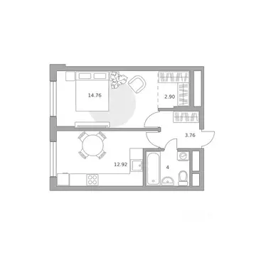 1-к кв. Московская область, Мытищи ул. Красная Слобода (38.34 м)
