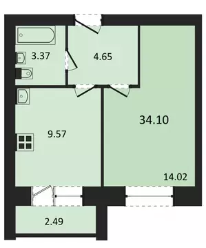 1-к кв. Марий Эл, Медведевский район, Пекшиксолинское с/пос, пос. ...