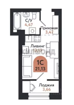 1-к кв. Томская область, Томск просп. Ленина, 206В (24.79 м)