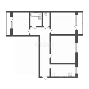 3-к кв. Мордовия, Саранск Большевистская ул., 25 (55.3 м)