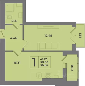 1-к кв. Калининградская область, Калининград Коммунистическая ул. ...