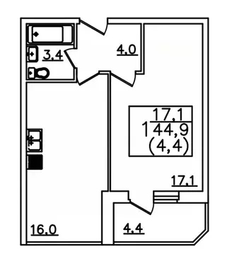 1-к кв. Ставропольский край, Пятигорск Бештау мкр, Алые Паруса жилой ...