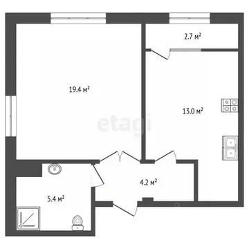 1-к кв. Ямало-Ненецкий АО, Новый Уренгой Энтузиастов мкр, 7 (42.0 м)