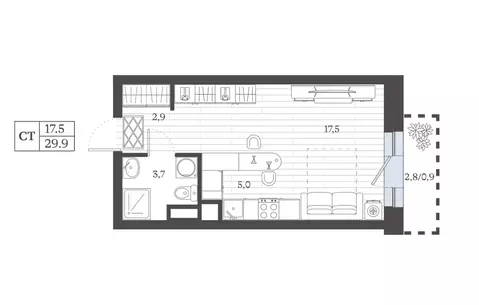 Студия Дагестан, Дербент ул. Сальмана (29.93 м)