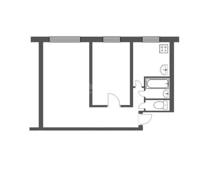 2-комнатная квартира: Сатка, Солнечная улица, 17 (42 м)