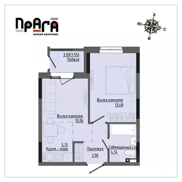 1-к кв. Удмуртия, Ижевск Комсомольская ул., 83 (38.26 м)