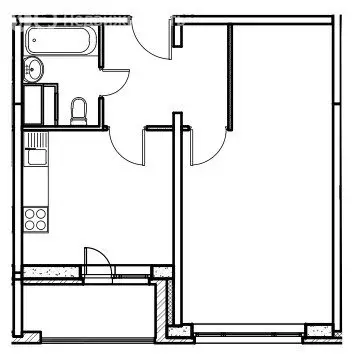 1-комнатная квартира: Подольск, Пионерская улица, 15 (40.3 м)