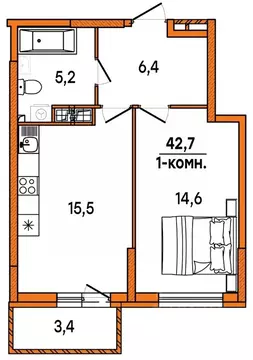 1-к кв. Ульяновская область, Ульяновск Киндяковка мкр, Заря жилой ...