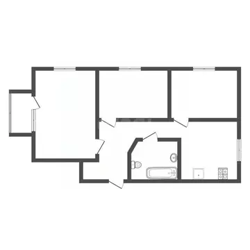 3-к кв. Тульская область, Тула ул. Кауля, 13к1 (60.0 м)