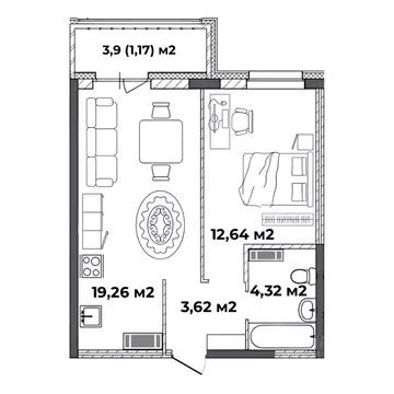 1-к кв. Ярославская область, Ярославль ул. Старая Костромская, 4 ...